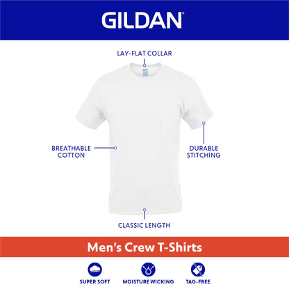 Gildan Men's Crew T-Shirts, Multipack, Style G1100, White (6-Pack), Large 🍁 All In One Marketplace Canada
