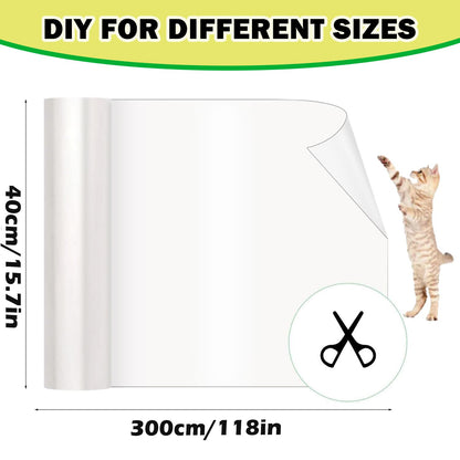 Cat Scratch Protector 15.7" x 118" Self-Adhesive Single Side Furniture Protectors from Cats Scratch Cat Couch Scratch Protector Transparent DIY Cutting Anti Scratch Furniture 🍁 All In One Marketplace Canada