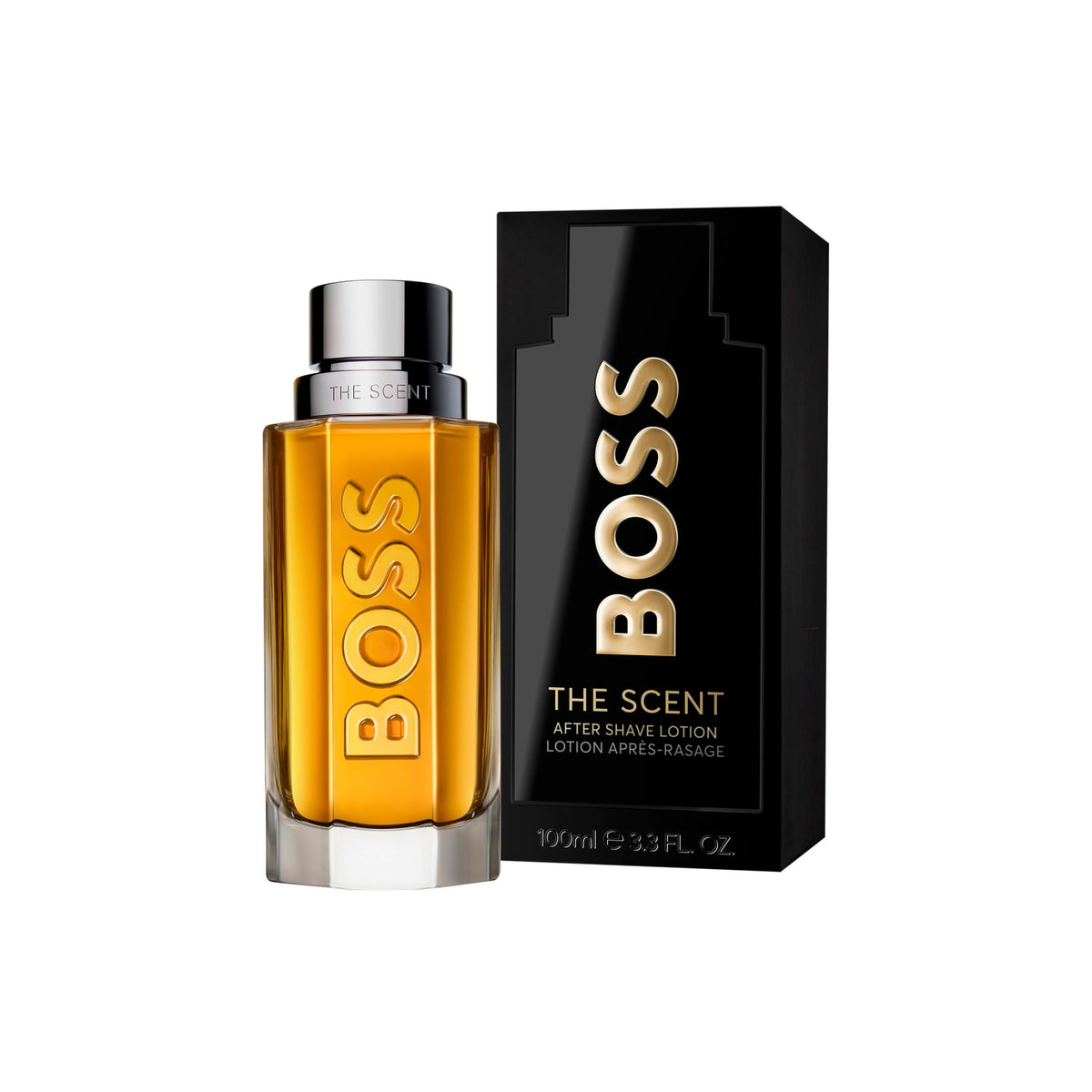 BOSS Bottled The Scent After Shave for Men - Oriental spicy masculine fragrance with ginger, maninka fruit, leather accords notes, 100ml