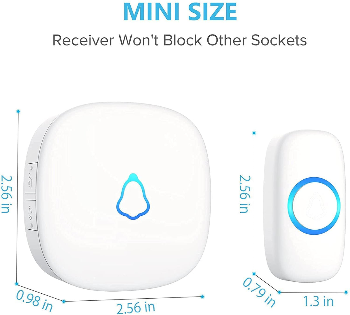 SECRUI Wireless Doorbell, Easy Installation, Adjustable Volumes, 58 Chimes, 1000Ft Operating Range, Waterproof, LED Indicator, White 🍁 All In One Marketplace Canada