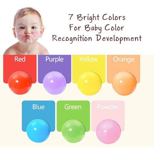 Wonder Space Soft Pit Balls, Chemical-Free Crush Proof Plastic Ocean Ball, BPA Free with No Smell, Safe for Toddler Ball Pit/Kiddie Pool/Indoor Baby Playpen, Pack of 100, (Mix - Primary) 🍁 All In One Marketplace Canada