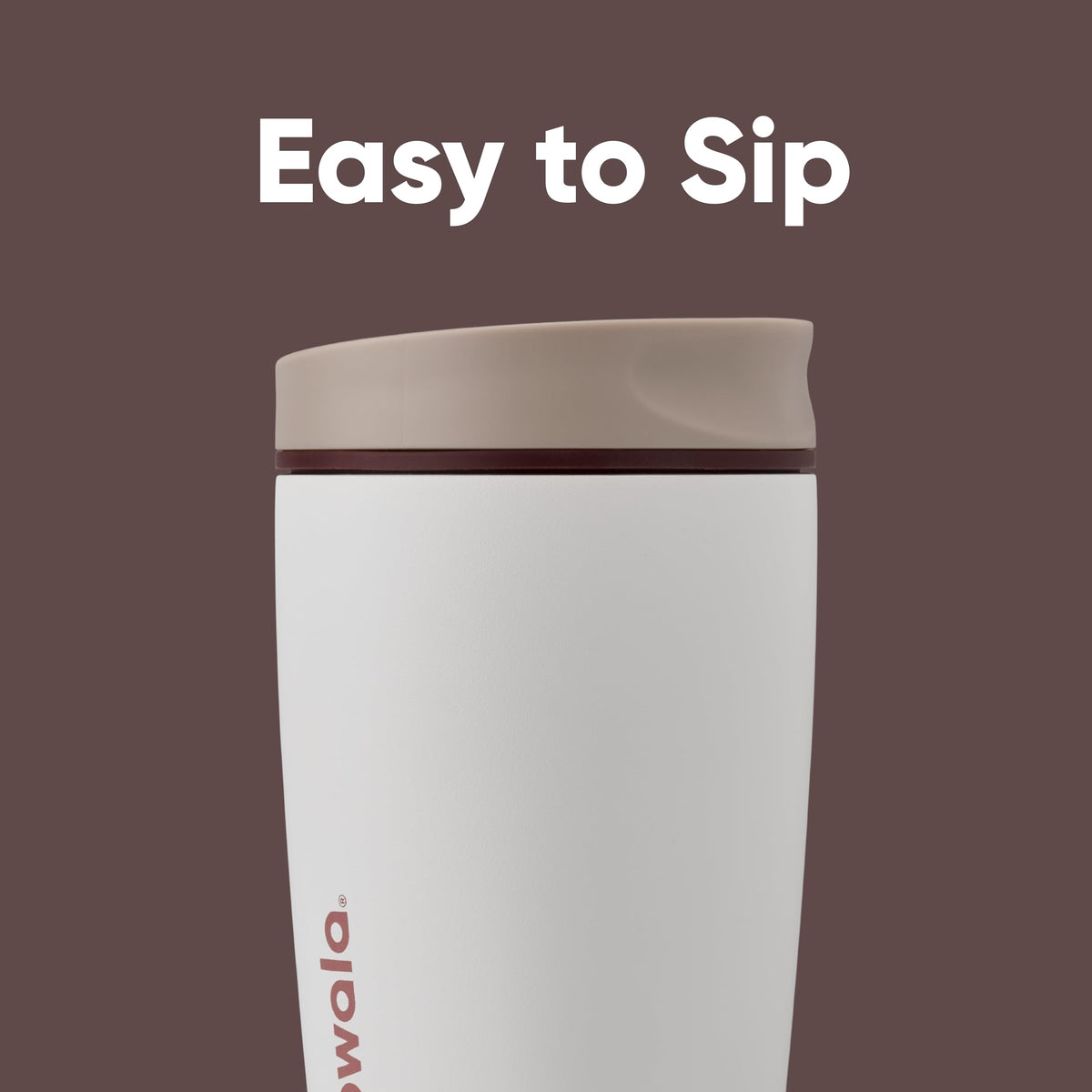 Owala SmoothSip Slider Insulated Stainless Steel Coffee Tumbler, Reusable Iced Coffee Cup, Hot Coffee Travel Mug, BPA Free 12 oz, Vanilla Bean 🍁 All In One Marketplace Canada