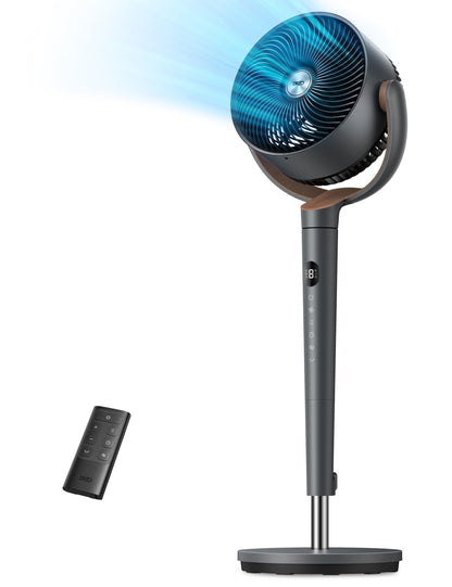 Dreo Fan for Bedroom, 120° Oscillating Standing Fans, Quiet Floor Fan with DC Motor, 100ft Pedestal Fans for Room, 9 Speeds, 4 modes, 20dB, 120° Manual Vertical, 37-42" Adjustable Height, 9H Timer 🍁 All In One Marketplace Canada