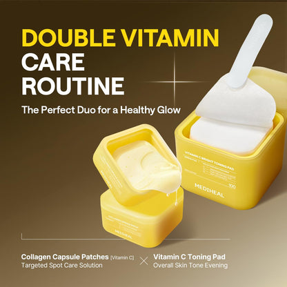 MEDIHEAL Collagen Vita Capsule Eye Patch – Korean Eye Mask for Dark Circles & Dark Spots, Vitamin C Hydrogel Under Eye Patches That Visibly Brighten, Plump & Even Skin Tone, 60 Count 🍁 All In One Marketplace Canada