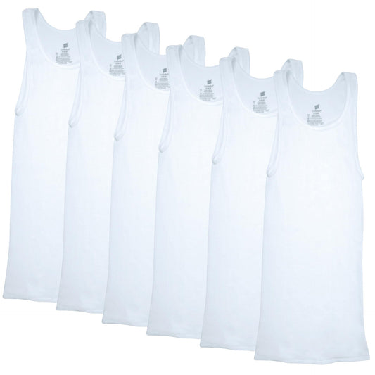 Hanes Mens ComfortSoft 6 Pack Tagless A-Shirts Undershirts, White, Large US 🍁 All In One Marketplace Canada