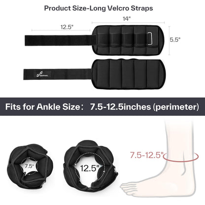 Sportneer Adjustable Ankle Weights 1 Pair 2 4 6 8 10 Lbs Leg Weight Straps for Women Men, Weighted Ankle Weights Set for Gym, Fitness, Workout, Walking, Jogging,1-5 lbs Each Ankle Weight, 1 Pair 2-10 lbs 🍁 All In One Marketplace Canada