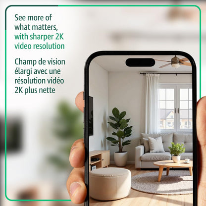 Blink Mini 2K+ (newest model) – Plug-in Home & Pet Security Camera with 2K video resolution, colour night vision, enhanced audio, motion detection – 2 cameras (White) 🍁 All In One Marketplace Canada
