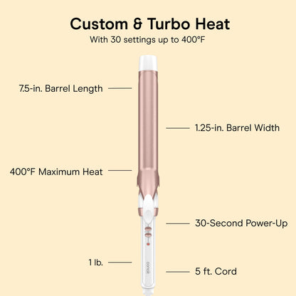 Conair Ceramic Long Barrel XL Curling Iron, 1 ¼” Barrel Produces Classic Curls – for use on Medium and Long Hair, Hair curler 🍁 All In One Marketplace Canada