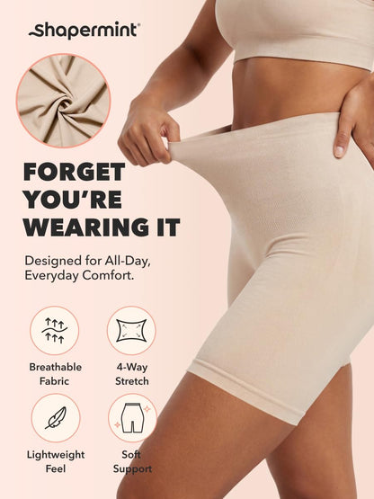SHAPERMINT All Day Every Day High Waisted Shaper Shorts - Shapewear Women Tummy Control Underwear, Body Shaper for Women Nude 🍁 All In One Marketplace Canada