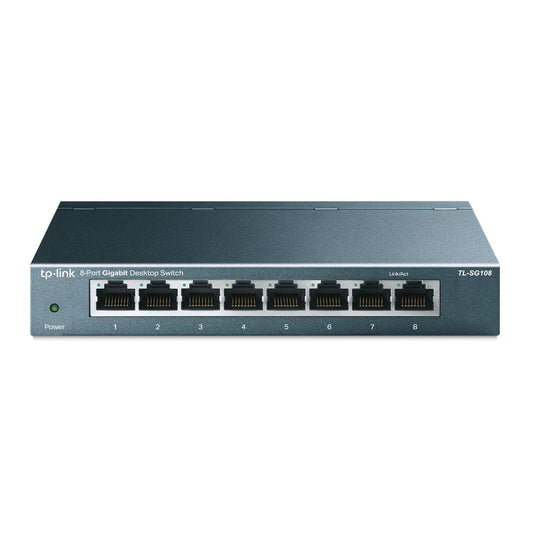 TP-Link TL-SG108 | 8 Port Gigabit Unmanaged Ethernet Network Switch, Ethernet Splitter | Plug & Play | Fanless Metal Design | Shielded Ports | Traffic Optimization | Limited Lifetime Protection 🍁 All In One Marketplace Canada