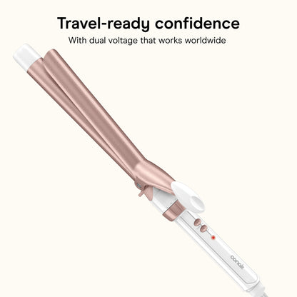 Conair Double Ceramic Long Barrel 1-Inch Curling Iron, 1.0" Barrel Produces Classic Curls – for use on Medium and Long Hair, Hair Curler 🍁 All In One Marketplace Canada