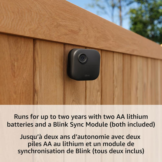 Blink Outdoor 4 – Wireless smart security camera, two-year battery life, 1080p HD day and infrared night live view, two-way talk. Sync Module Core included – 5 camera system 🍁 All In One Marketplace Canada