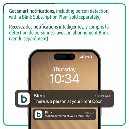 Blink Video Doorbell – Head-to-toe HD view, two-year battery life, simple setup. Sync Module Core included – System (White) 🍁 All In One Marketplace Canada