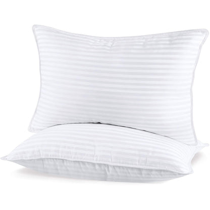 SHERWOOD Pillows Queen Size 2 Pack Hotel Pillow with Cotton Cover and Down Alternative Fiber Fill Bed Pillow for Sleeping(White, Queen 20x30 inch) 🍁 All In One Marketplace Canada