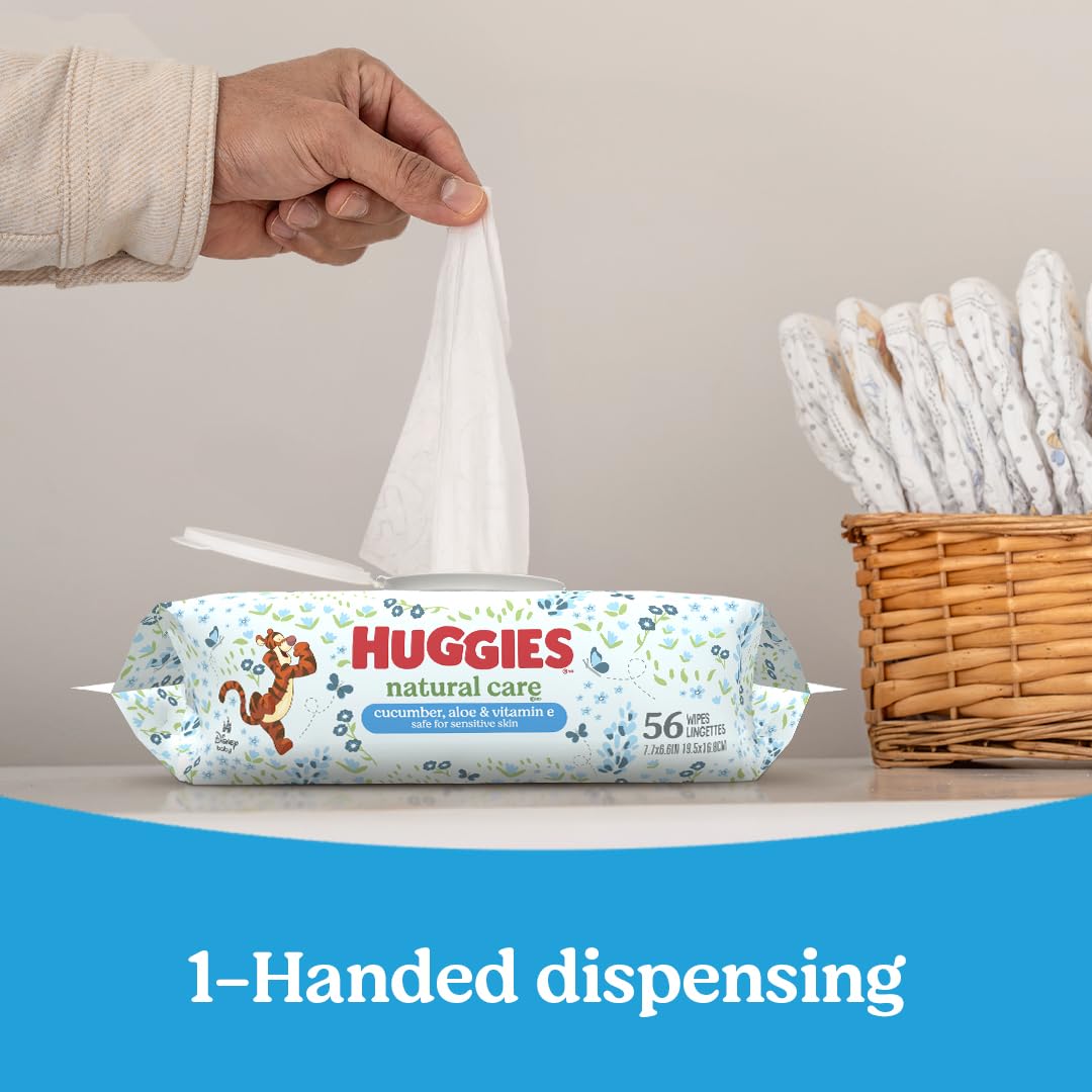 HUGGIES Baby Wipes, Huggies Natural Care Refreshing, SCENTED, Hypoallergenic, 10 Flip-Top Packs, 560 Count 🍁 All In One Marketplace Canada