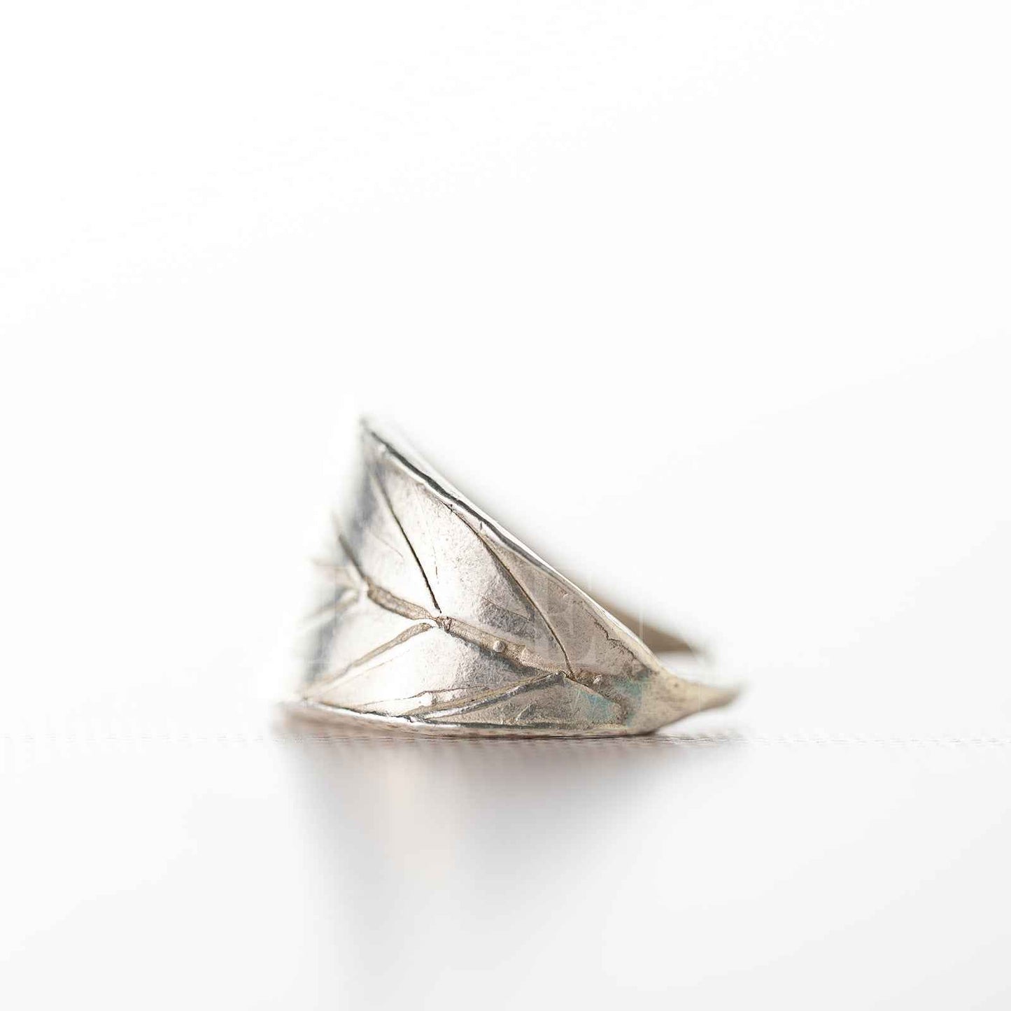 Blueberry Leaf Wraparound Ring | Handmade Sterling Silver & Gold | Unique Leaf Design