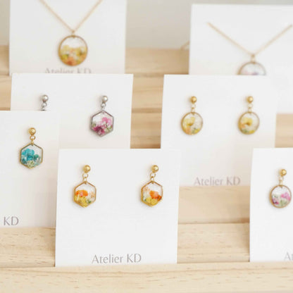 Boucles d’oreilles bouquet - petits ronds