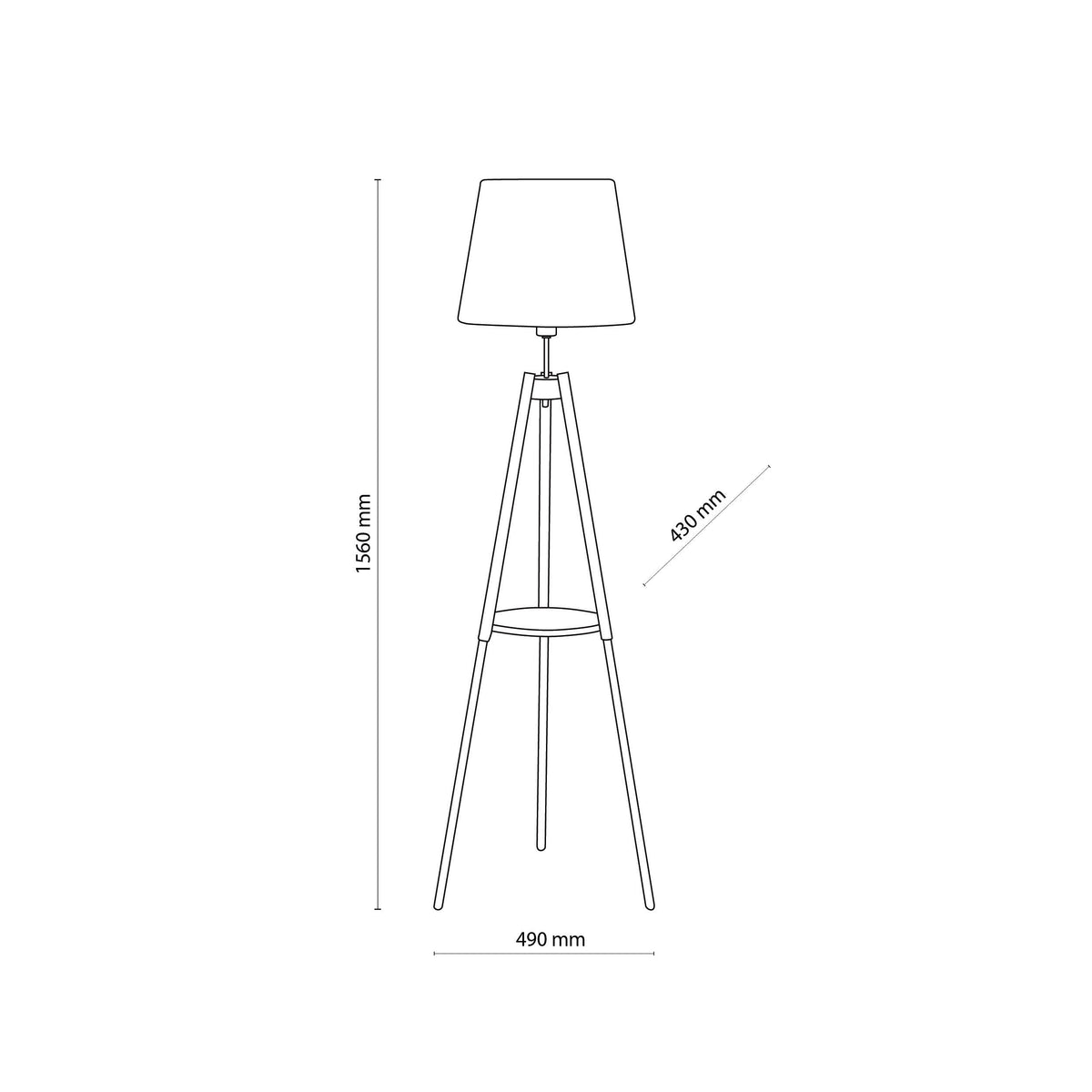 VAIO White Tray Table Floor Lamp for Living Room & Bedroom