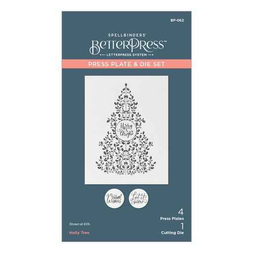 Holly Tree Press Plate & Die Set from the BetterPress Christmas Collection