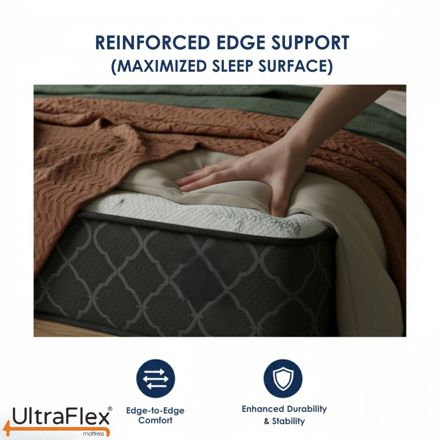 UltraFlex® SUMMIT Federkern-Hybridmatratze – Orthopädische Unterstützung aus kanadischer Herstellung mit kühlendem Gel-Schaum, gesteppter Oberseite, atmungsaktivem & hypoallergenem Komfort, Kantenunterstützung & Bewegungsisolierung