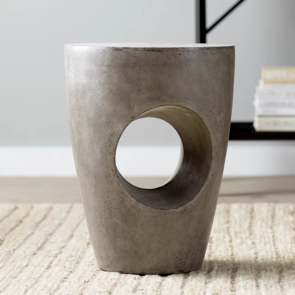 Olivia Terrazzo-Beistelltisch aus Beton im Mid-Century-Stil