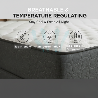 UltraFlex® STELLAR Mattress and BoxSpring Set Medium Firm – Premium Orthopedic Mattress with Cooling Gel, High-Density Soy Foam & Quilted Top | Made in Canada