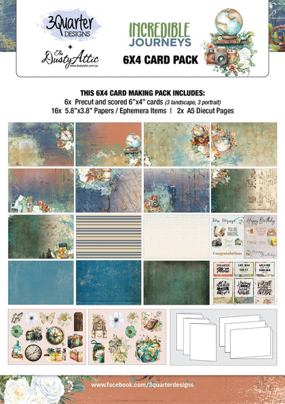 Incredible Journeys 6x4 Card Pack