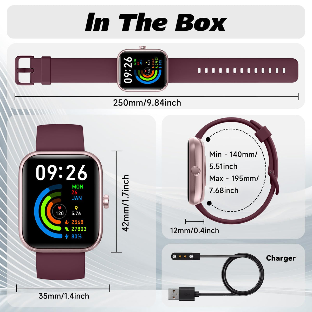Smart Watch for Men Women with Bluetooth Call, Alexa Built-in, Heart Rate & Sleep Monitor, 1.83" DIY Dial Fitness Watch with 100+ Sport Modes, IP68 Waterproof, Compatible with Android iOS 🍁 All In One Marketplace Canada