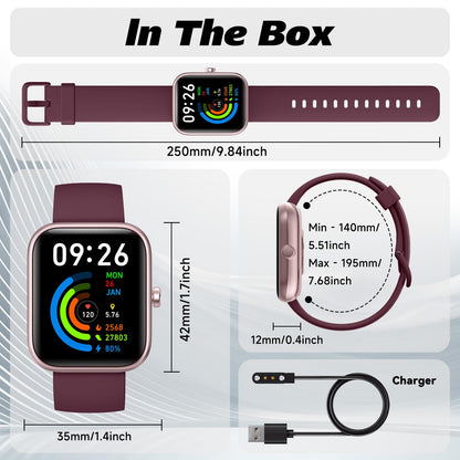 Smart Watch for Men Women with Bluetooth Call, Alexa Built-in, Heart Rate & Sleep Monitor, 1.83" DIY Dial Fitness Watch with 100+ Sport Modes, IP68 Waterproof, Compatible with Android iOS 🍁 All In One Marketplace Canada
