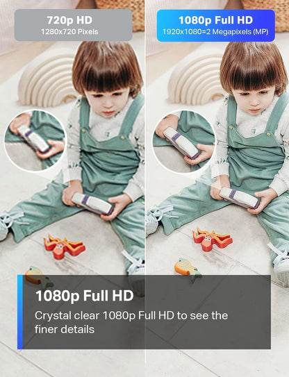 Tapo Smart Home Security WiFi Camera for Baby/Pet, 2.4GHz Wi-Fi Connection Required, 1080p (Full HD), Up to 30 ft Night Vision, Up to 128 GB microSD Card Slot, Works w/Alexa and Google (Tapo C100) 🍁 All In One Marketplace Canada