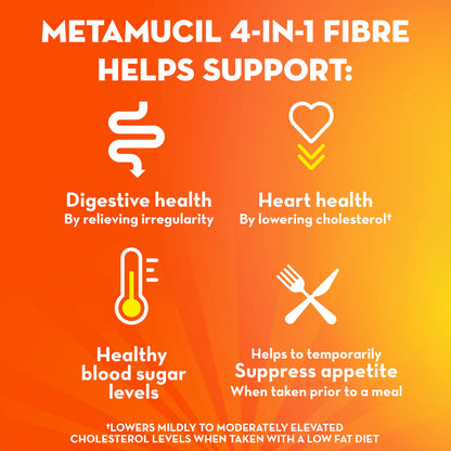 Metamucil, Daily Psyllium Husk Powder Supplement, Sugar-Free, 4-in-1 Fibre for Digestive Health, Orange Smooth Flavored Drink, 180 Servings 🍁 All In One Marketplace Canada