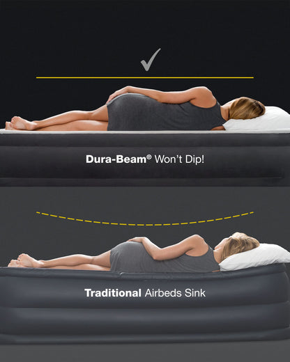INTEX 64758E Dura-Beam Standard Downy Air Mattress: Fiber-Tech – Full Size – 10in Bed Height – 600lb Weight Capacity – Pump Sold Separately 🍁 All In One Marketplace Canada