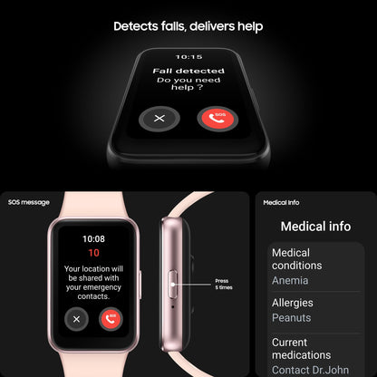 Samsung Galaxy Fit3, 1.6" AMOLED Display, 13 Days Battery Charge, Sleep Monitoring, Fall Detection - Pink Gold (CAD Version & Warranty) 🍁 All In One Marketplace Canada
