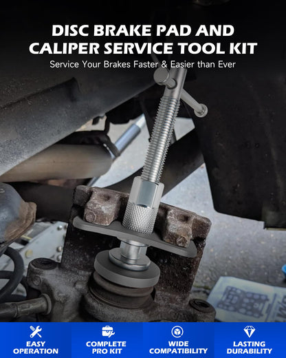Orion Motor Tech 24pc Brake Caliper Compression Tool Set, Heavy Duty Brake Piston Compressor and Wind Back Tool Kit for Brake Pad Replacement, Universal Disc Brake Caliper Set with Blue Case 🍁 All In One Marketplace Canada