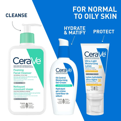 CeraVe Foaming Face Wash, Gentle Face Cleanser for Men & Women with Hyaluronic Acid, Niacinamide, Ceramides. Makeup Remover for oily skin, Fragrance-Free, Non-Comedogenic, Sensitive Skin, 473ML 🍁 All In One Marketplace Canada
