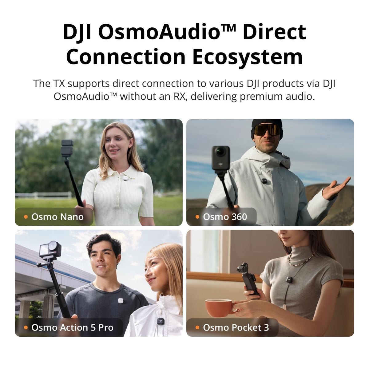 DJI Mic Mini (2 TX + 1 RX + Charging Case), Wireless Lavalier Microphone for Camera/iPhone/Android, Ultralight, Detail-Rich Audio, 48h Use, Noise Cancelling, Automatic Limiting, Vlog, Streaming 🍁 All In One Marketplace Canada