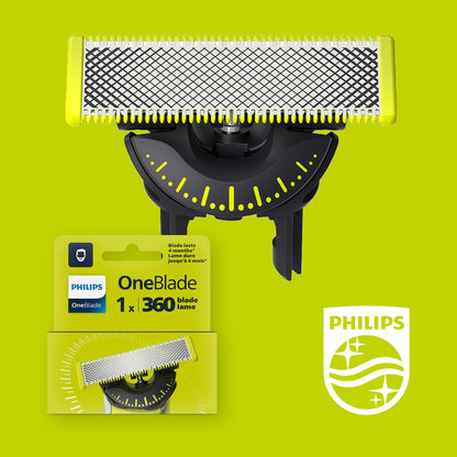 Philips OneBlade 360 Replacement Blade, for OneBlade Electric Shaver and Trimmer, Durable Stainless Steel, Trim, Edge and Shave, Model QP410/50 🍁 All In One Marketplace Canada