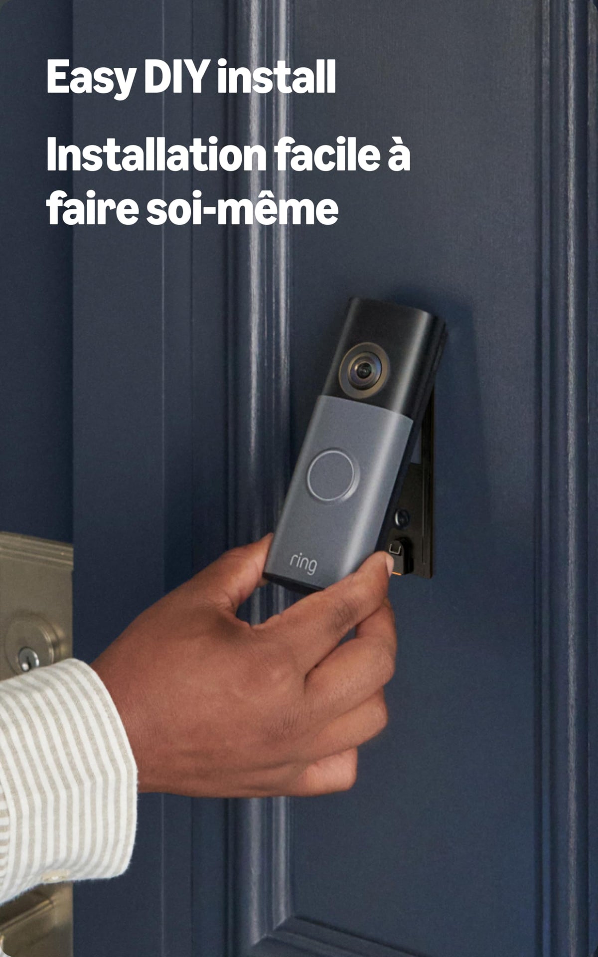 Ring Battery Doorbell (newest model) — Retinal 2K with wide-angle video, up to 6x Enhanced Zoom, Two-Way Talk, and Built-In Battery, Speckled White 🍁 All In One Marketplace Canada