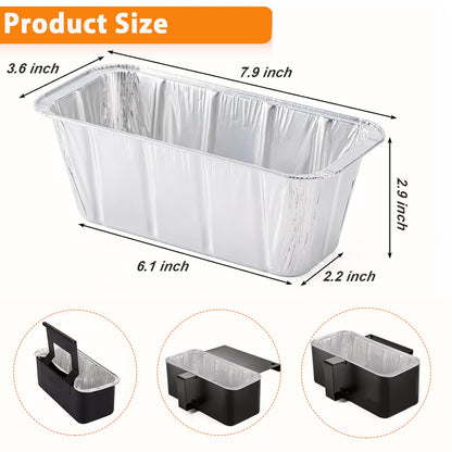 50 Pack Drip Pan Liners for Blackstone Griddle 36" 30" 28" 22" 17", a Cleaning Brush, Aluminum Disposable Grease Drip Cup Liners, Grease Catcher Trays,Griddle Accessories for Outdoor Cooking 🍁 All In One Marketplace Canada
