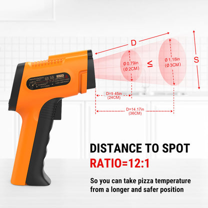 TempPro TP30 Infrared Thermometer Gun, Laser Thermometer for Cooking, Pizza Oven, Griddle, Engine, HVAC, Temperature Gun with Adjustable Emissivity & Max Measure -58°F ~1022°F (Previously ThermoPro) 🍁 All In One Marketplace Canada