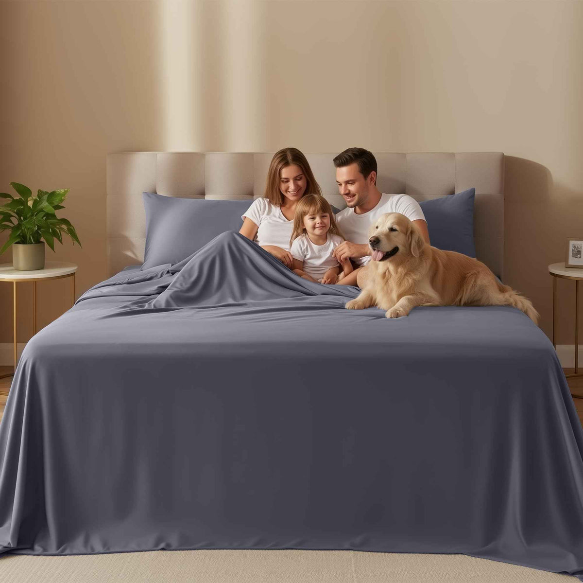Utopia Bedding Queen Bed Sheets - 4 Piece Queen Size Cooling Sheet Set - Hotel Luxury Soft Breathable Microfiber, Oeko-TEX, Deep Pocket Easy Fit & Care, Fade & Wrinkle Resistant, Grey 🍁 All In One Marketplace Canada