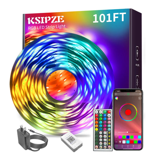 Ksipze 101FT led Lights Strip for Bedroom, Smart Music Sync RGB Color Changing with App and Remote Control, Power Supply Led Strip Lights Lumiere LED for Room Home Party Decoration 🍁 All In One Marketplace Canada