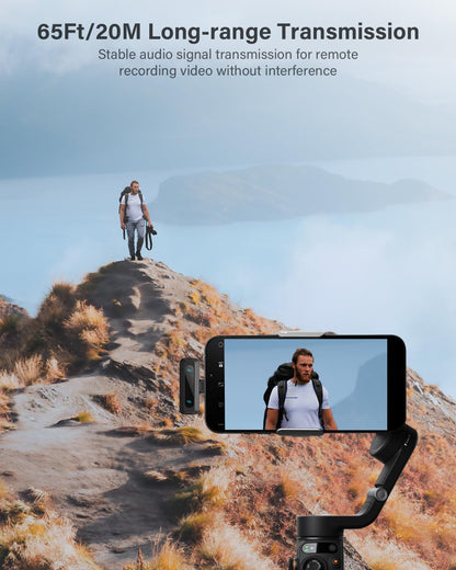 Wireless Lavalier Microphone for iPhone, iPad, Android Phone，2-Pack Mini Microphone with Noise Reduction, Auto Pairing and Mute & Reverb for Vlogging, Video Recording, TikTok, YouTube - Plug & Play 🍁 All In One Marketplace Canada
