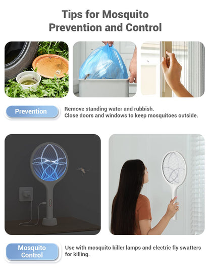YISSVIC Bug Zapper Racket 4000 Volt Electric Fly Swatter Fly Zapper Indoor Outdoor Dual Modes with Attractant Light Rechargeable 🍁 All In One Marketplace Canada