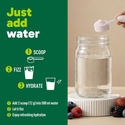 Organika Canadian-Made Electrolytes + Enhanced Collagen - Daily Hydration Powder with 5g of Collagen for Hair, Skin and Nails, 100% of Daily Vitamin C, Wildberry Flavour, 360 g, 30 Servings 🍁 All In One Marketplace Canada