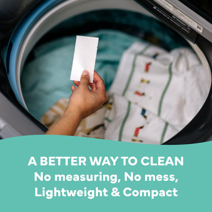Tru Earth Compact Dry Laundry Detergent Sheets, Unscented - Up to 128 Loads (64 Sheets) - Paraben-Free - Original Eco-Strip Liquidless Laundry Detergent, Travel Laundry Sheets 🍁 All In One Marketplace Canada