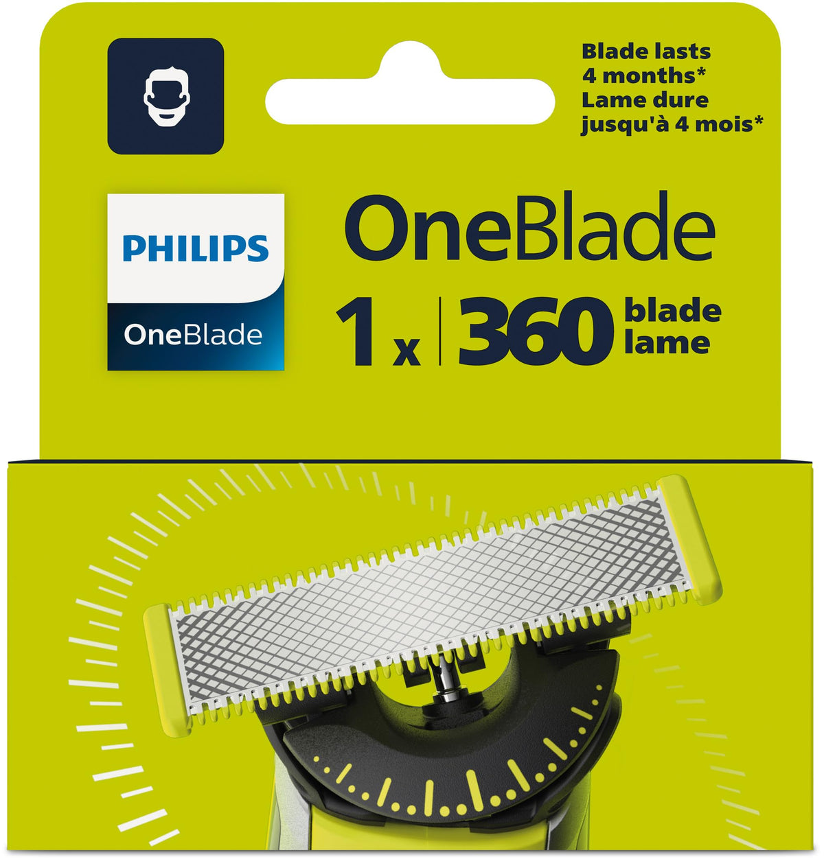 Philips OneBlade 360 Replacement Blade, for OneBlade Electric Shaver and Trimmer, Durable Stainless Steel, Trim, Edge and Shave, Model QP410/50 🍁 All In One Marketplace Canada