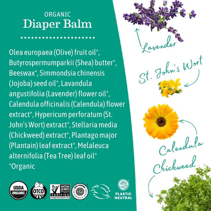 Earth Mama Organic Baby Diaper Balm, 60ml 🍁 All In One Marketplace Canada