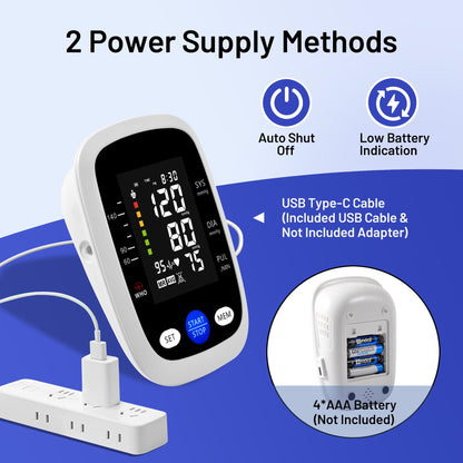 REDIVN Blood Pressure Monitor Automatic Upper Arm Machine & Accurate Adjustable Digital BP Cuff with Large LCD Backlit Display - 2x99 Memory for Home Use with Large Adjustable Cuff 🍁 All In One Marketplace Canada