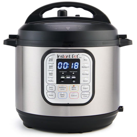 Instant Pot Duo 7-in-1 Electric Pressure Cooker, Slow Cooker, Rice Cooker, Steamer, Sauté, Yogurt Maker, Warmer & Sterilizer, 8 Quart, Stainless Steel/Black